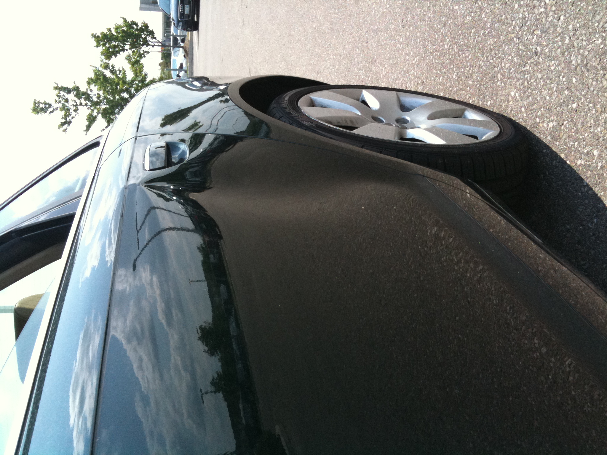 After rear quarter panel crease repair